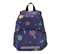 ISAOA Toddler Backpack with Reins for Boys Girls,Cute Astronaut Rocket Space Children Backpack Rucksack Daycare Bag Preschool Nursery Travel Bag with Chest Strap