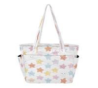 ISAOA Tote Bag for Women,Work Tote Bag with Zip Lightweight Laptop Bag Hand Bags Womens Shoulde Handbag The Smiling Stars