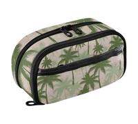ISAOA Tropics Palm Trees Pencil Case with 3 Compartments, Aesthetic Stationery Pen Bag Secondary School Essentials Supplies for Teen Girls Boys Adult