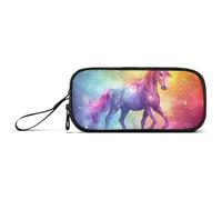 ISAOA Unicorn on The Rainbow Watercolo Big Capacity Pencil Case 3 Compartments Pencil Pouch Portable Large Storage Pencil Box Pencil Bag for Teen Boys Girls Adults Students