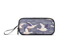 ISAOA Wild Goose Line Big Capacity Pencil Case 3 Compartments Pencil Pouch Portable Large Storage Pencil Box Pencil Bag for Teen Boys Girls Adults Students