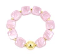 ISAROARO Multicolor Chunky Beaded Bracelet for Women Bold Acrylic Resin Stretch Bracelet Summer Beach Statement Bracelets Trendy Elastic Bangle Jewelry, L, No Metal Type, no gemstone
