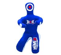 Isatech MMA Grappling Dummy, Training Punching Bag, Black and Red, Canvas Material, Sitting Position with Target (Blue, 5ft (60"))