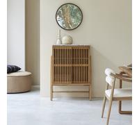 Isaure - Sideboard in solid teak and premium terrazzo - 80 cm Natural