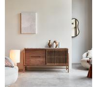 Isaure - Solid walnut and premium terrazzo sideboard 140 cm Brown