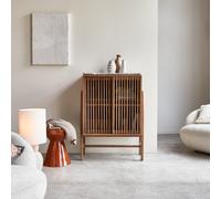 Isaure - Solid walnut and premium terrazzo sideboard 80 cm Brown