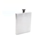 iSavage 3 oz Hip Flask with Square Right Angle Brushed Finishing 18/8 Stainless Steel