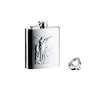 iSavage 8oz Hip Flask with Hunting Engraved Design with a Funnel 18/8 Stainless Steel-YM131