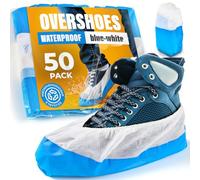 ISC Hygiene & Safety Overshoes, Extra Strong 9g, Blue-White, 50-Pack