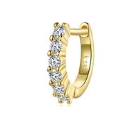 ISCBAFYX 1 PC Single Hoop Earrings Cuff for Women Sterling Silver Jewelry Rainbow Color