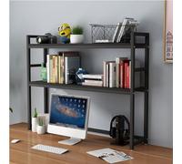 ISCBAFYX 2 Layer Small Desktop Bookshelf - Cute Desktop Wooden Countertop Bookcase for Office Supplies Multi-Purpose Storage Rack for Kitchen & Home Decor (Color: E S)