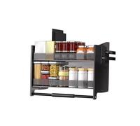 ISCBAFYX 2 Tier Pull Down Shelf for Kitchen Upper Cabinet,Pull Cabinet Organizer Dish and Spice Rack System,for Bar Cafe Pantry Closet(860x260x540mm)