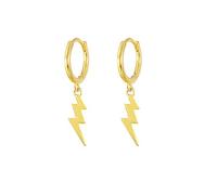 ISCBAFYX 2pcs 925 Sterling Silver Hanging hoop Earrings For Women Lightning honeybee Eye Animal Charm Small hoop Earring yc702 (Gem Color : 14)