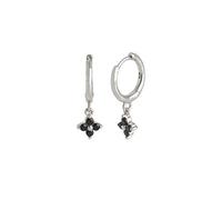 ISCBAFYX 2pcs Luxury Bling Black Zircon 925 Sterling Silver Hanging Hoop Earrings For Woman Engagement Party Gift Charm Fine Jewelry yc702 (Gem Color : Gold color 6)