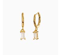 ISCBAFYX 2pcs s925 Pendientes Bling Rainbow Zircon Hoop Earrings For Woman Valentine's Day Birthday Charming Gift Fine Jewelry yc702 (Gem Color : 10)