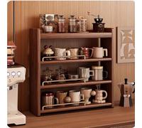 ISCBAFYX 4-Tier Solid Wood Coffee Mug Display Rack - Vintage Style Cup Holder nizer for Home Office Kitchen Countertop & Coffee Station (40cm/15.7in)