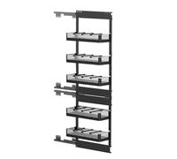 ISCBAFYX 5-Tier Pull-Out Cabinet nizer High Storage Rack for Kitchen & Bathroom Pantry Storage Basket with Separator Strips 260x400mm Maximize Space Efficiency