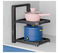 ISCBAFYX Adjustable 2/3/4-Tier Pot and Pan Kitchen Storage Rack for Cabinets Under CabinetSpace-Saving Kitchenware Holder Heavy-Duty Cookware Stand