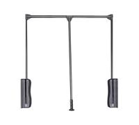 ISCBAFYX Adjustable Aluminum Alloy Retractable Clothes Hanger for Wardrobe Space Saving Damping Lifting Rail with Adjustable Width Ideal for Cloakroom Organization,Grey-540-690mm