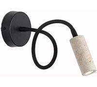 ISCBAFYX Adjustable LED Wall Sconce, Bedside Wall Light, Farmhouse Reading Lamp, Hardwired Vintage Industrial Black Marble Natural Stone Wall Lamp for Bedroom, Living Room, Hotels