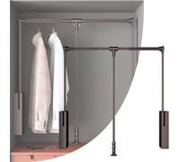 ISCBAFYX Adjustable Pull-Down Clothes Rack, 30kg Capacity, Space-Saving Wardrobe Hanger, Retractable Garment Rod for Closet Organization & Easy Access,B-S,A-Small,C-S
