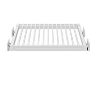 ISCBAFYX Adjustable Pull Out Closet RodDurable Aluminum Clothing Hanger Rail Movable Wardrobe Organizer for Coats & Pants (White 56cm & 75cm)