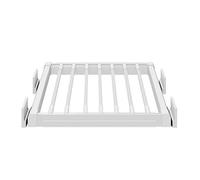 ISCBAFYX Adjustable PullOut Closet Rod Aluminum Clothing Hanger Rail Movable Wardrobe Organizer for Pants & Coats SpaceSaving Rack (White 45cm & 60cm)