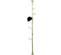 ISCBAFYX Adjustable Standing Laundry Drying Rack Garment Hanger Organizer with Tension Pole Space Saving Metal Corner Rack for C (White)