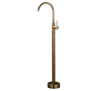 ISCBAFYX Antique Brass Freestanding Bathtub FaucetSingle Handle Hot & ColMixer FloorMounteBath Tap Stylish Column for Bathrooms G3/8in Water Connection