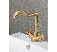 ISCBAFYX Antique washbasin Faucet hot and Cold Bathroom Sink Swivel Faucet on The countertop, Without Hose