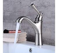 ISCBAFYX Basin Antique Vintage Brushed Black Hot and Water Mixer Wc Bathroom Sink Faucet Single Handle,Wire Drawing