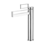 ISCBAFYX Basin Mixer Tap Bathroom Sink Taps Waterfall Tall Model Basin Tap Brass Waterfall-Chrome Lavatory Sink Faucet