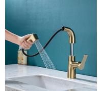 ISCBAFYX Basin Mixer Tap with Pull Out Sprayer - HBF0510, Adjustable Height, Dual Water M, 59A Brass Single Hole Faucet for Bathroom, Bar, RV - & Slish