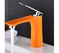 ISCBAFYX Bathroom Cabinet Black Gold hot and Cold White Faucet countertop Basin Basin Faucet, Orange Low Model