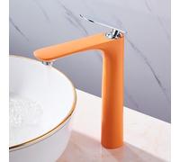 ISCBAFYX Bathroom Cabinet Black Gold hot and Cold White Faucet countertop Basin Basin Faucet, Orange high Model