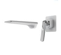 ISCBAFYX Black & Rose Gold Wall-Mounted Waterfall Faucet, Solid Brass Single-Handle Mixer Tap for Bathroom Vessel Sinks & Bathtubs(Chrome and White)