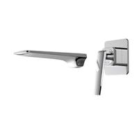 ISCBAFYX Black & Rose Gold Wall-Mounted Waterfall Faucet, Solid Brass Single-Handle Mixer Tap for Bathroom Vessel Sinks & Bathtubs(Chrome)