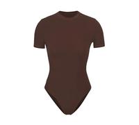 ISCBAFYX Body-Hugging Bodysuit For Women Long/Short Sleeve High Stretch Leotard Top Thong Crew Neck Solid Color Slimming Catsuits