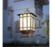 ISCBAFYX bollard lights outdoo Outdoor Post Cap Light, Metal& Column Lamp Popular Luxury Column Lamp with Waterproof FenceStandards for Villa Garden Park Lighting Pillar Lamps