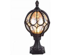 ISCBAFYX bollard lights outdoor OutdoorClassic Globe for Garden Porch Exterior, Traditional Victoria Style Column Lamp Globe Landscape Lighting Fixture Rustic