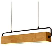 ISCBAFYX Bracket Light Wood Led Pendant Light Height Adjustable Hanging Lamps for Dining Table Living Room Kitchen Morden Wooden Chandelier Home Decor,White Light Stainless Steel Bracket Light,WHI