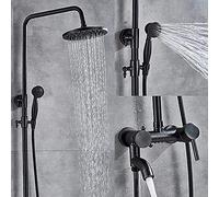 ISCBAFYX Bronze Black Shower Faucet Bathtub Shower System Rainfall Shower 3-way Hot Cold Single Handle Mixer Tap Swivel Tub Spout-TYPE C,TYPE C