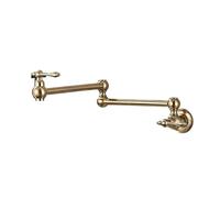 ISCBAFYX Brushed Kitchen Faucet Wall Mount Bathroom Basin Cold Water Washing Tap Rotate Folding Spout Brass Flexible Operation(Brushed C)