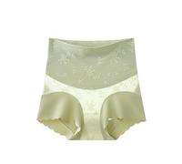 ISCBAFYX Butt Lifter Body Shaper Panties For Women - Green Lace Jacquard Tummy Control Underwear High Waist Knickers,Transparent Breathable Shapewear Briefs