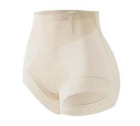 ISCBAFYX Butt Lifting Panties For Women - Beige Lace Jacquard High-Waist Tummy Control Knickers,Summer Breathable Ice Silk Shapewear Briefs Underwear
