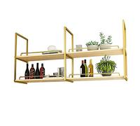 ISCBAFYX Ceiling Hanging Pot Rack & Pan140x30x80cm Wood Metal Kitchen Shelf Ideal for Displaying Books Plants Wine and Storage Solutions