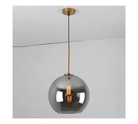 ISCBAFYX Chandelier Glass Globe Pendant Light Mid-Century Gold Hanging Lamp With Spherical Shade for Living Room Bedroom Kitchen Island Ceiling Lamp(Silver,Gold(2