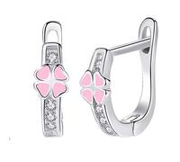 ISCBAFYX Christmas 925 Red Enamel Crystal Stud Earrings For Jewelry Small Ladybird Ladybug