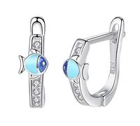 ISCBAFYX Christmas 925 Red Enamel Crystal Stud Earrings For Jewelry Small Ladybird Ladybug