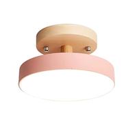 ISCBAFYX Close To Ceiling Light Fixtures,Creative Color Iron Ceiling Lamp,Wooden Decorative Ceiling Light,Energy-saving Eye Protection White Light 6000K Ceiling Lamp
